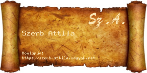 Szerb Attila névjegykártya