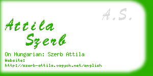 attila szerb business card